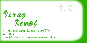 virag kempf business card